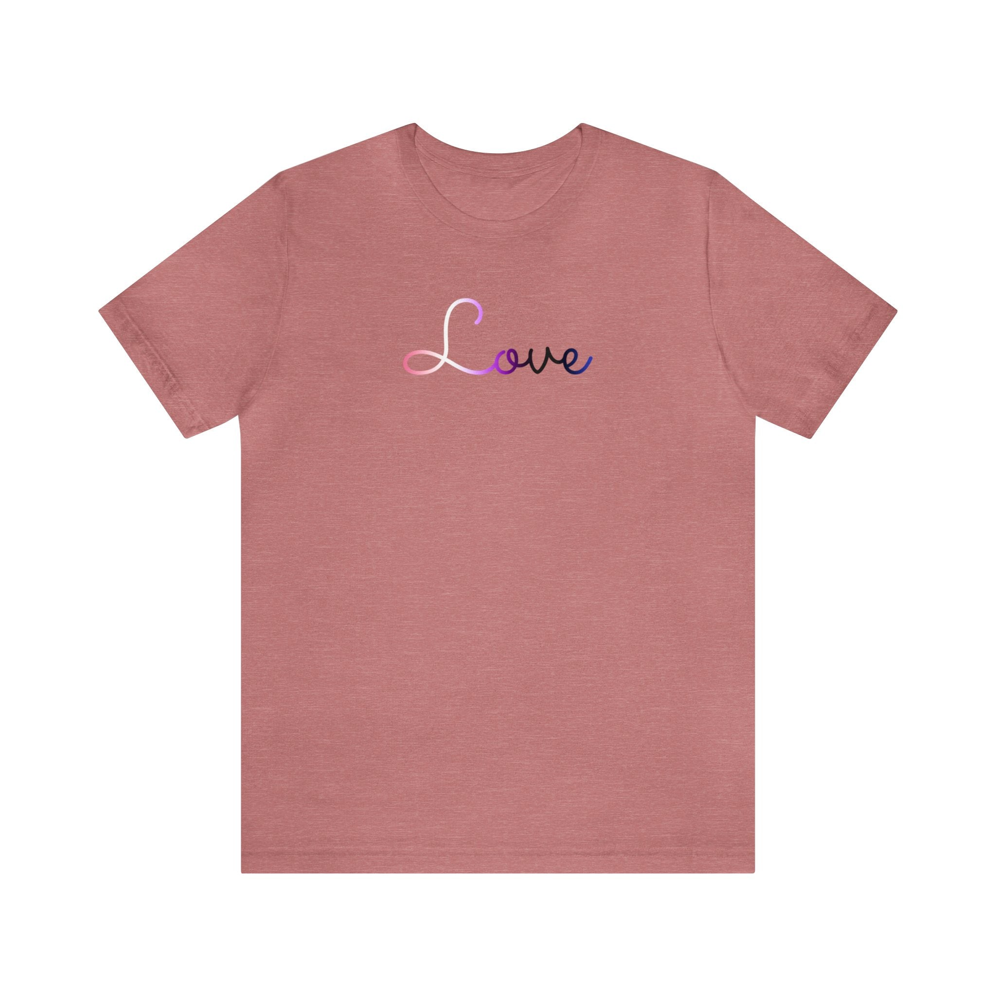 Genderfluid Love Script Tee: Subtly Elegant Pride T-Shirt