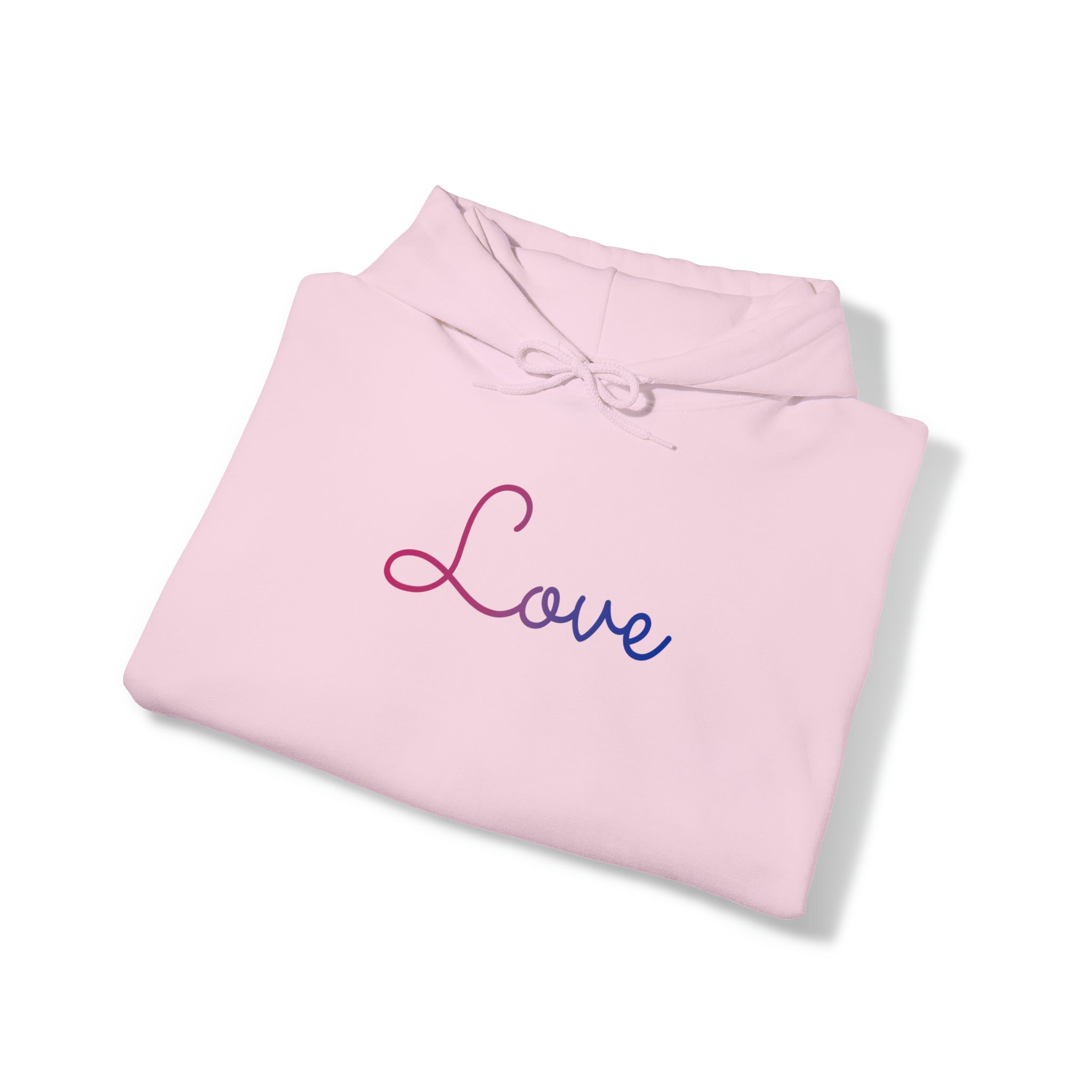 Bisexual Love Script Hoodie: Subtly Elegant Pride Sweatshirt