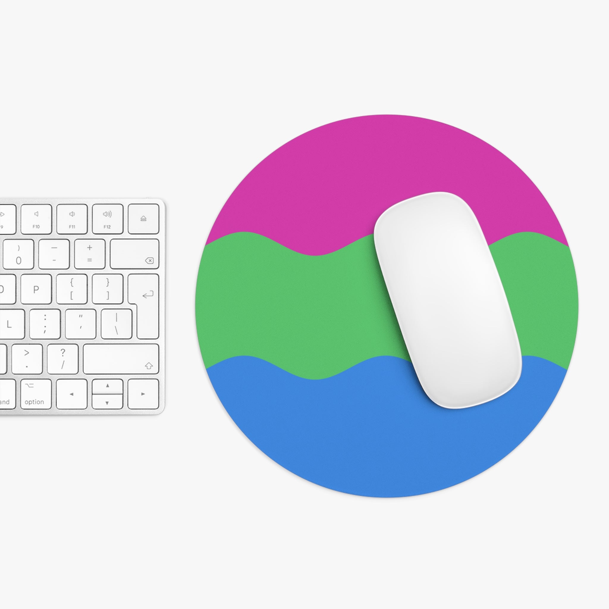 Polysexual Flag Ripple Mousepad: Wavey Design for Desk