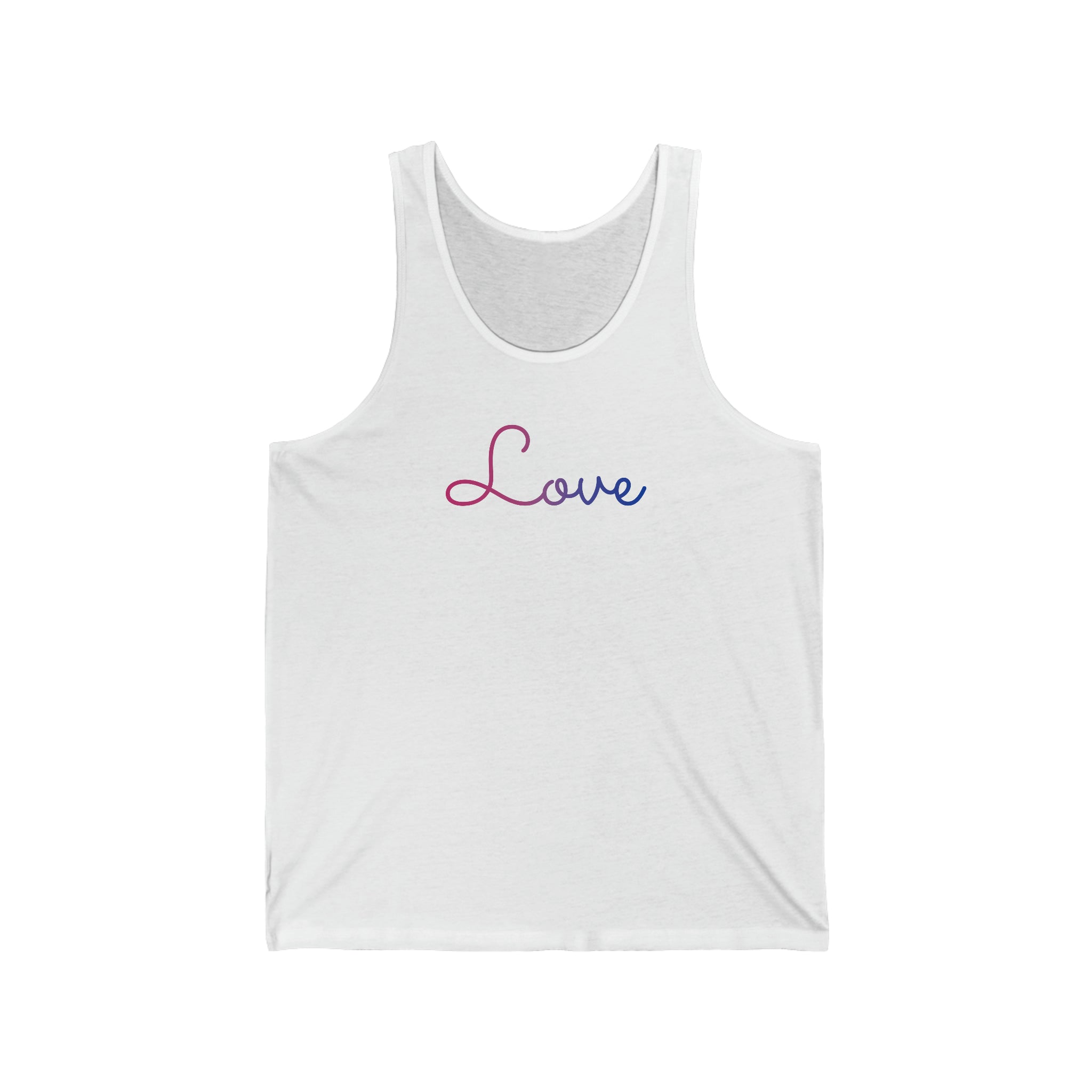Bisexual Love Script Tank: Subtly Elegant Pride Tank-Top