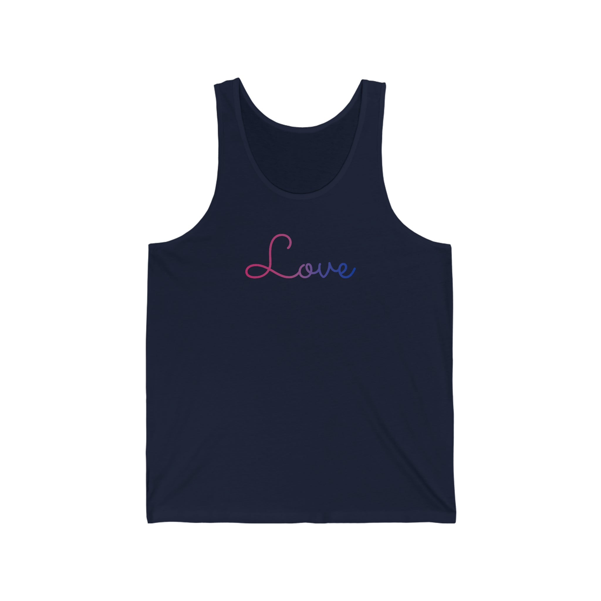 Bisexual Love Script Tank: Subtly Elegant Pride Tank-Top