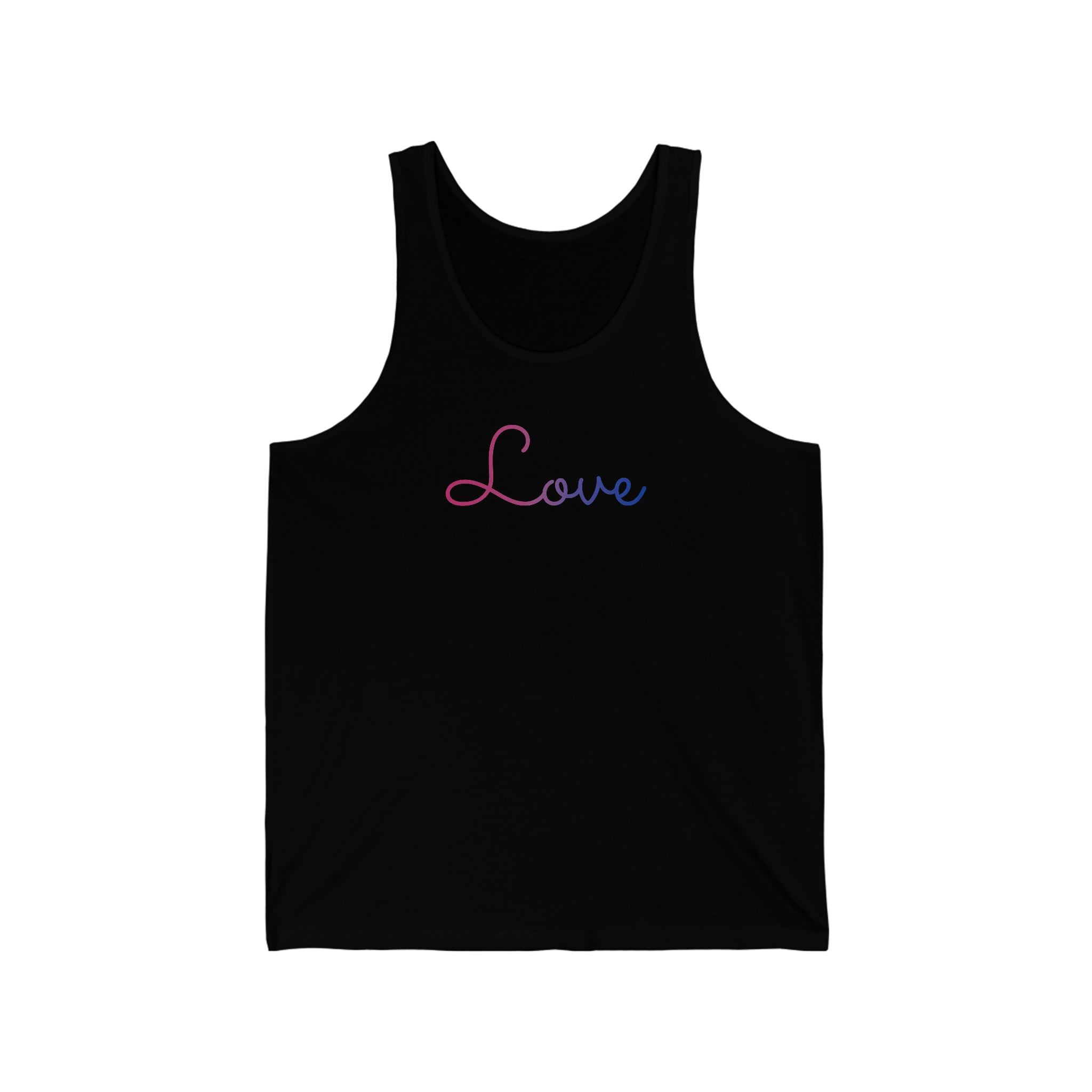 Bisexual Love Script Tank: Subtly Elegant Pride Tank-Top
