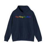 New Hampshire Pride Hoodie: Flowing Cursive Design with LGBTQ+ Gradient
