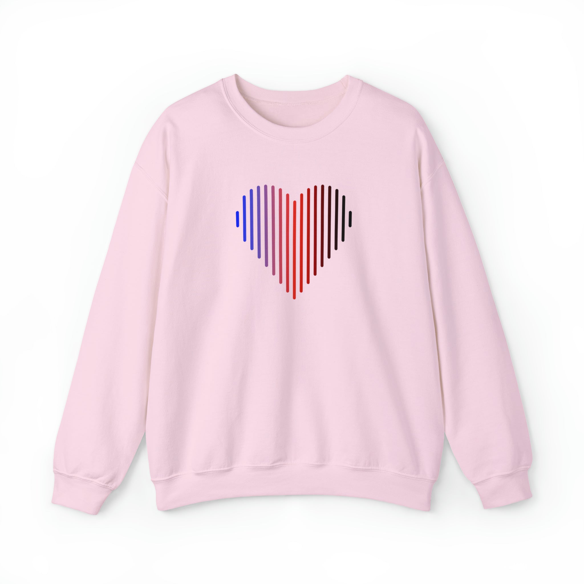 Polyamory Heart Lines Sweater: Pride Gradient Sweatshirt