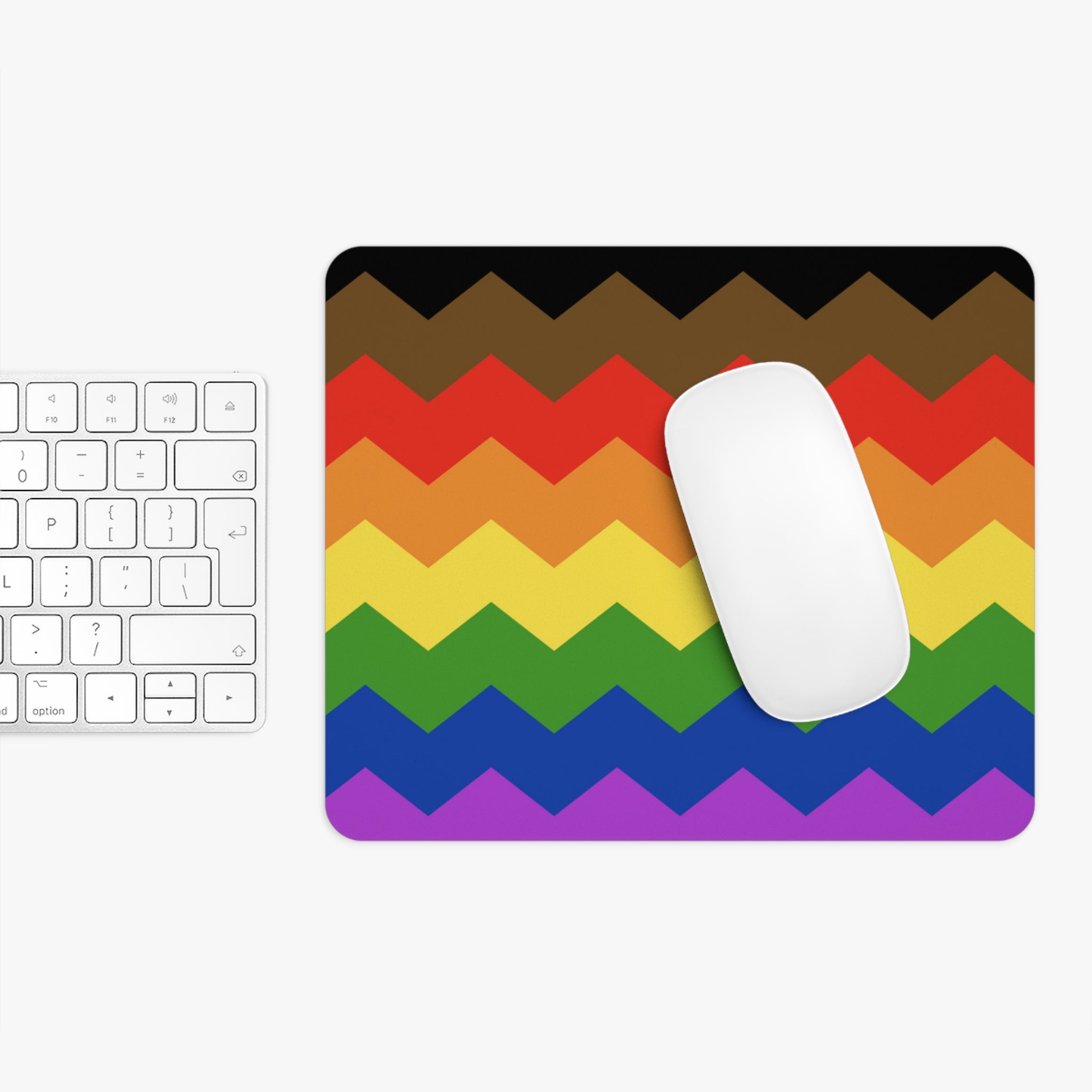 Philadelphia Pride Flag Wavey Mousepad: Sharp Design for Desk