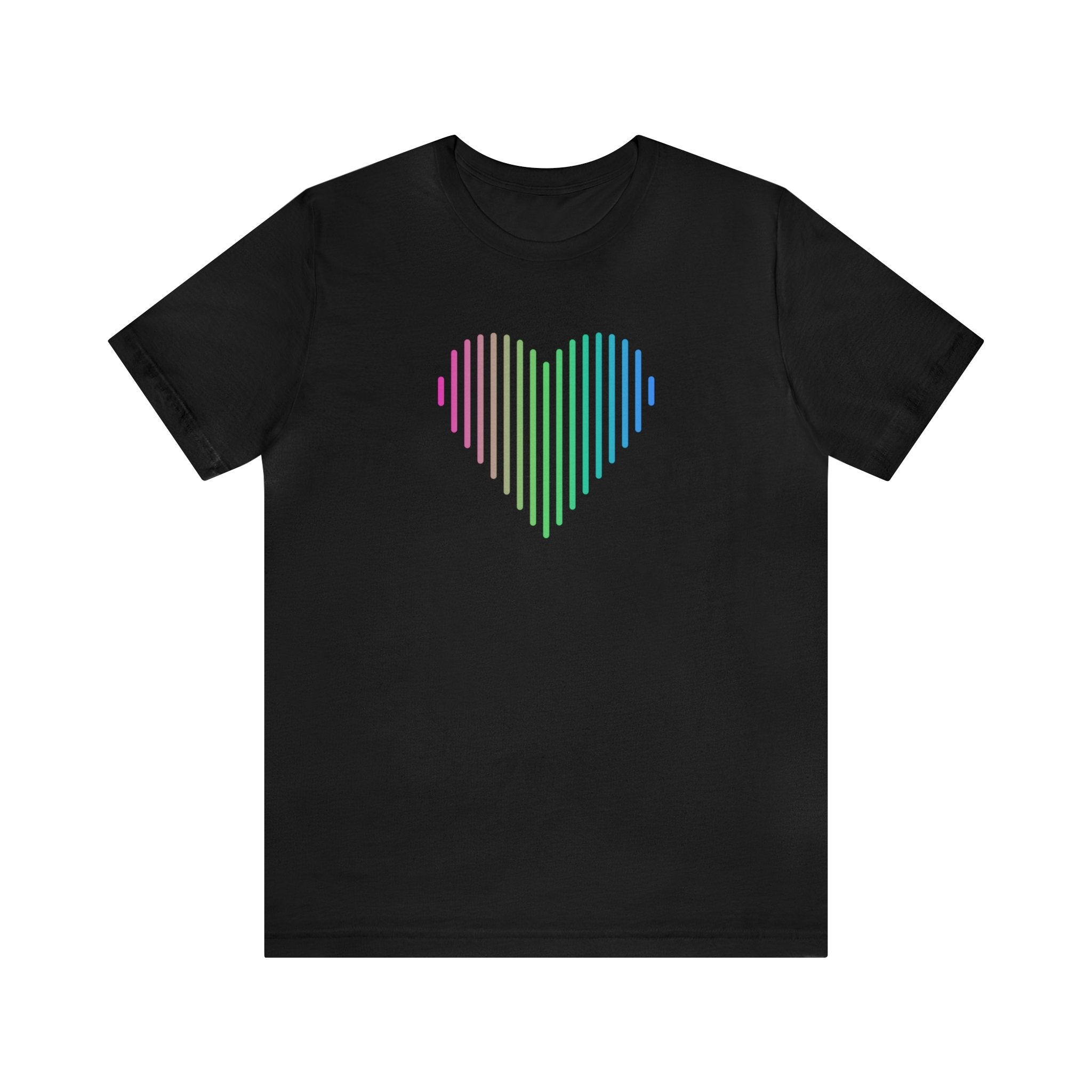 Polysexual Heart Lines T-Shirt: Pride Gradient Tee