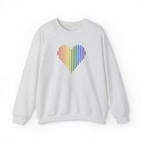 Pride Heart Lines Sweater: Pride Gradient Sweatshirt