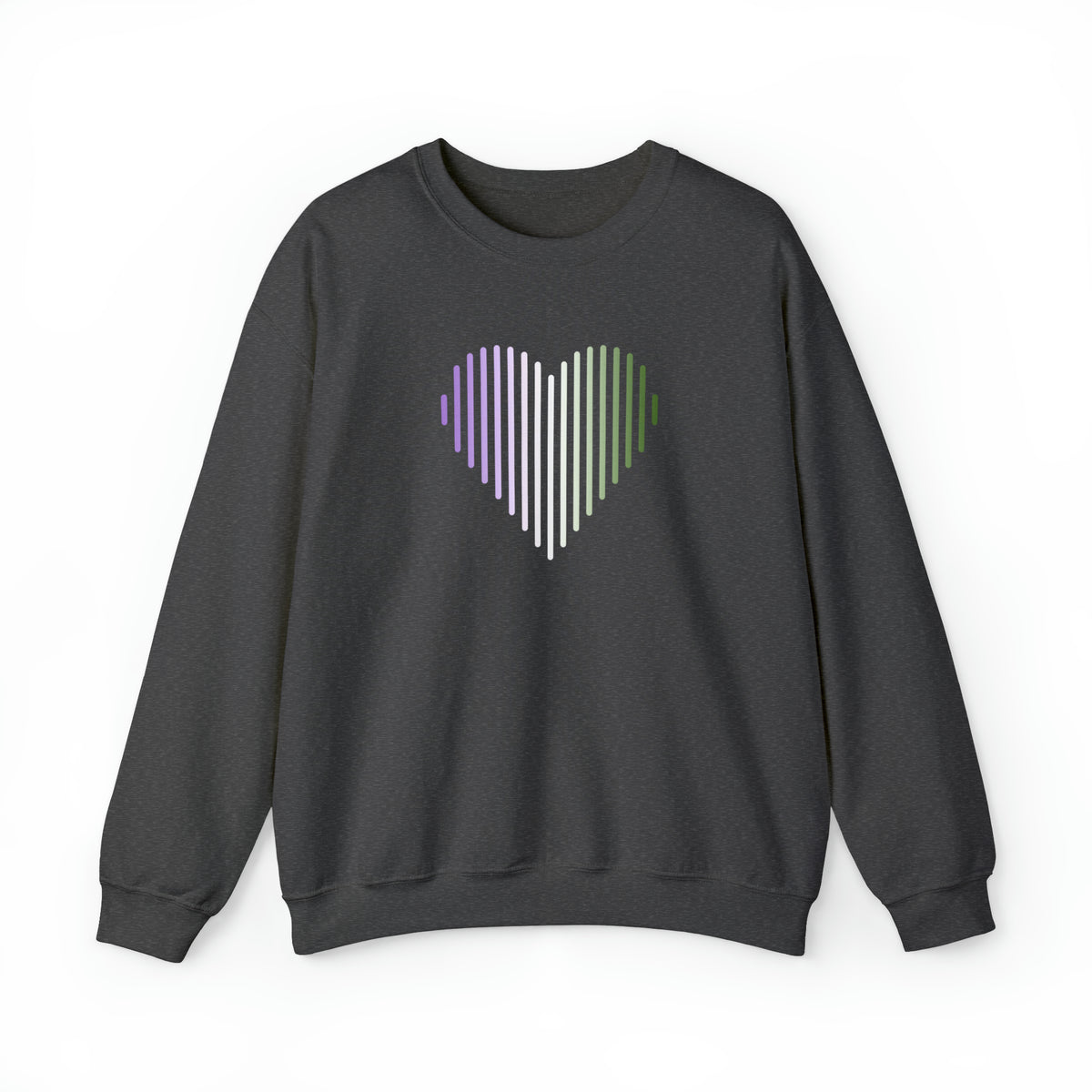 Genderqueer Heart Lines Sweater: Pride Gradient Sweatshirt
