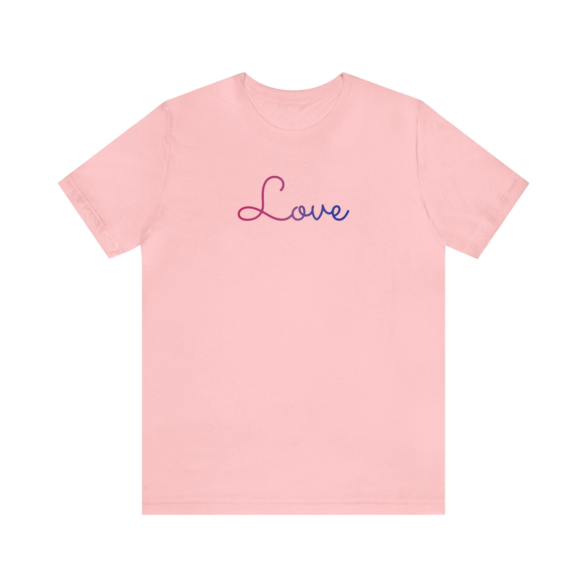 Bisexual Love Script Tee: Subtly Elegant Pride T-Shirt