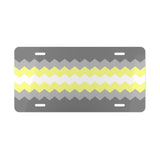 Demigender Flag Wavey Vanity License Plate: Sharp Design for Cars