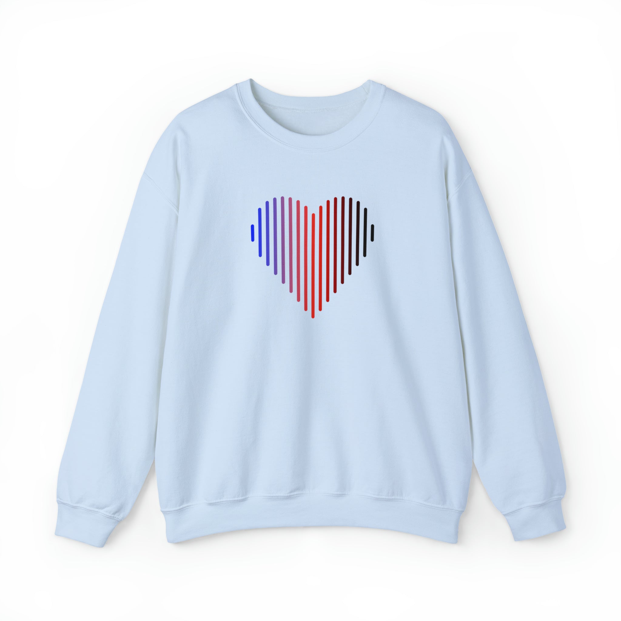 Polyamory Heart Lines Sweater: Pride Gradient Sweatshirt