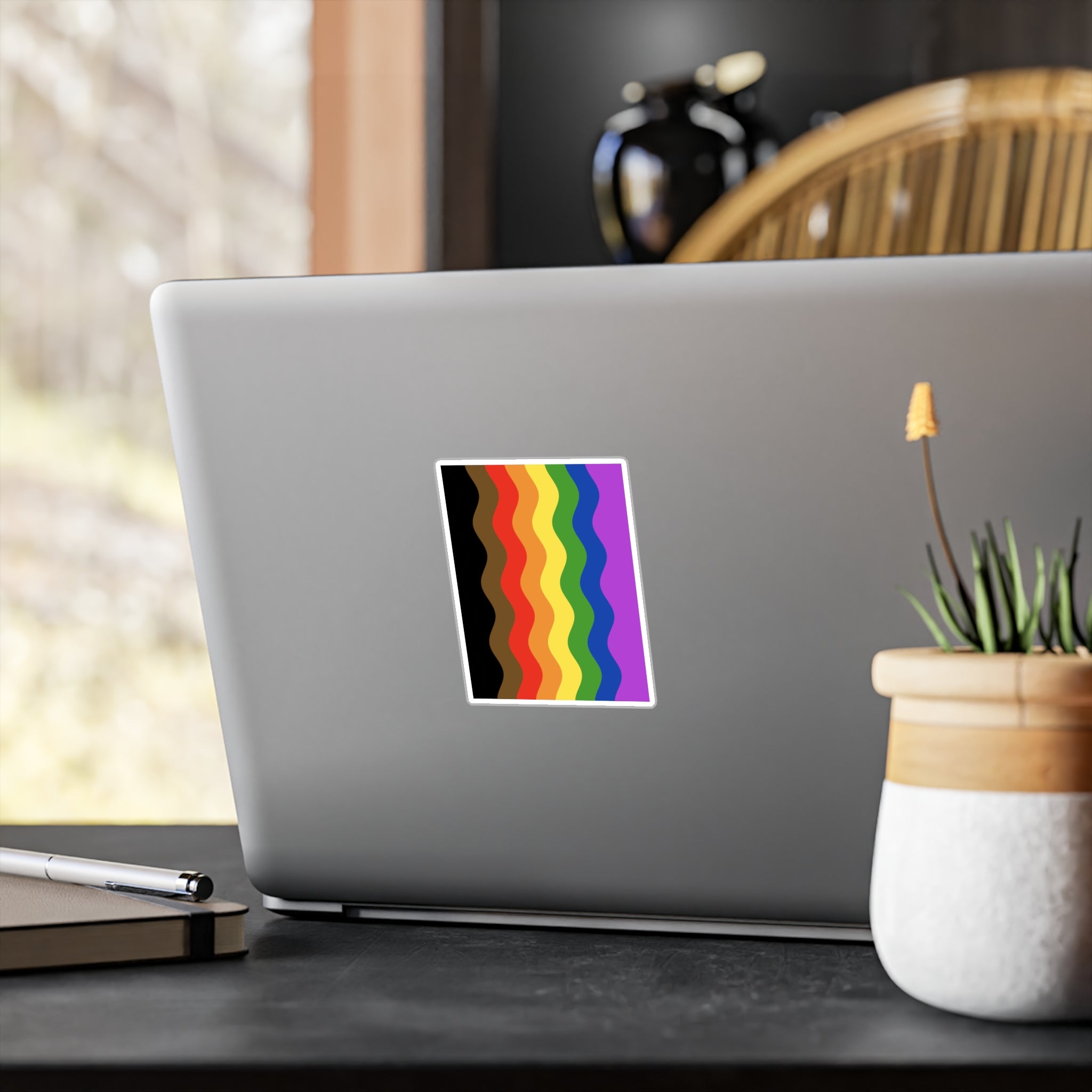 Philly Pride Flag Ripple Decal: Wavey Pride Sticker