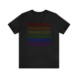 Tennessee LGBTQ+ Pride Flag, Faded Black T-Shirt