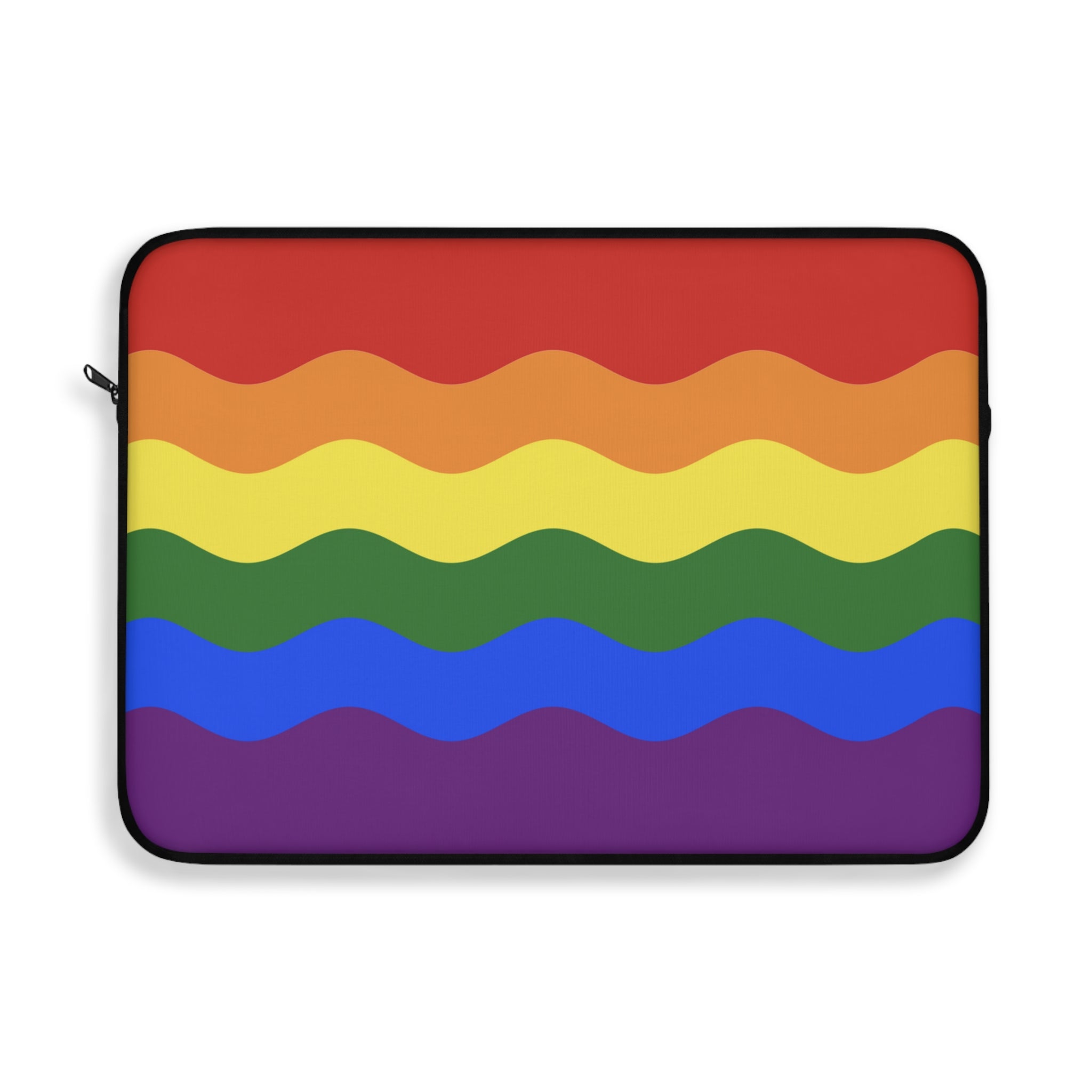 Pride Flag Laptop Sleeve: Ripple Print Protective Case