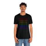 Oregon LGBTQ+ Pride Flag, Faded Black T-Shirt