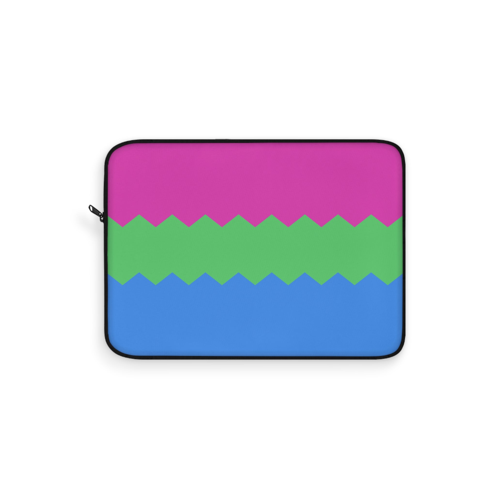 Polysexual Pride Flag Laptop Sleeve: Wavey Print Protective Case
