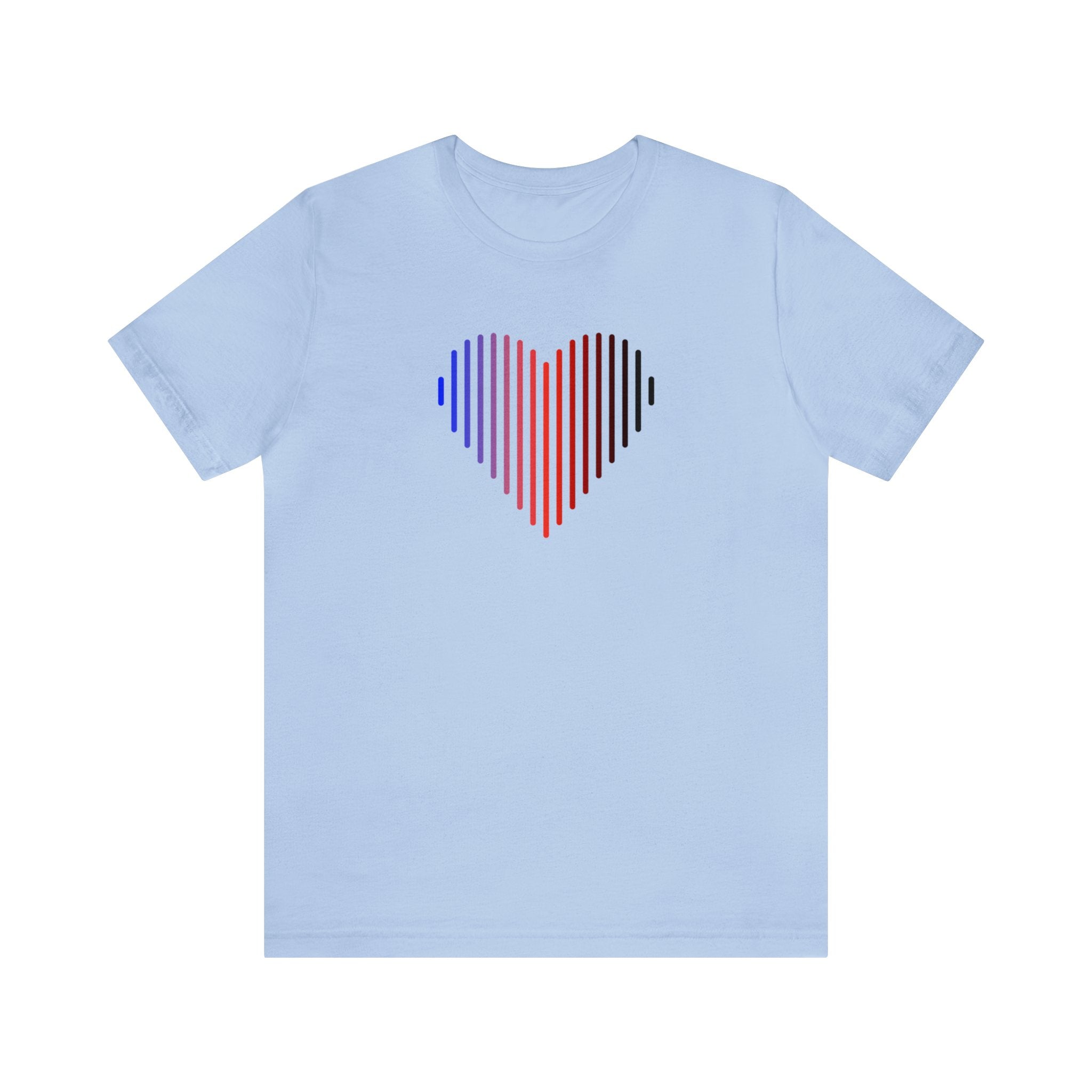 Polyamory Heart Lines T-Shirt: Pride Gradient Tee
