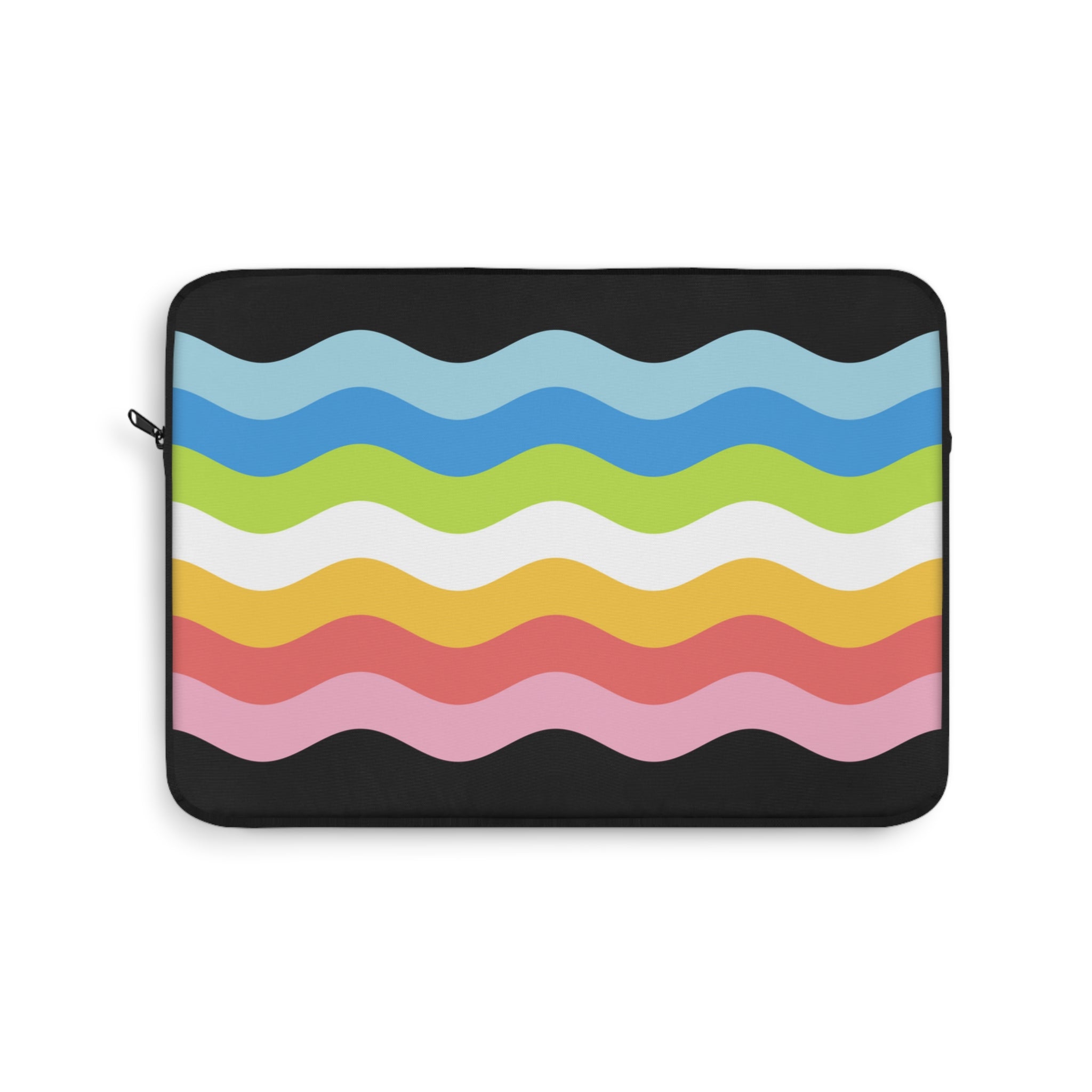 Queer Pride Flag Laptop Sleeve: Ripple Print Protective Case