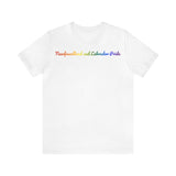 Newfoundland and Labrador Pride T-Shirt: Flowing Cursive Design with LGBTQ+ Gradient