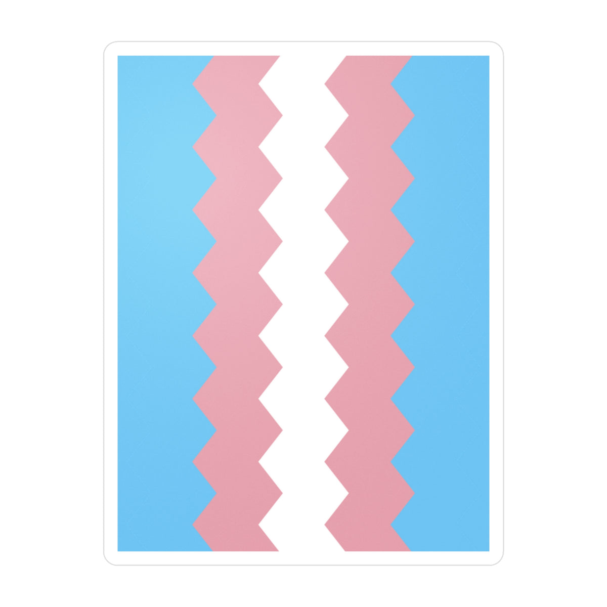 Transgender Flag Wavey Decal: Sharp Pride Sticker