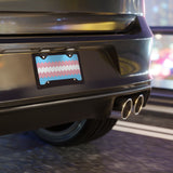 Transgender Flag Wavey Vanity License Plate: Sharp Design for Cars