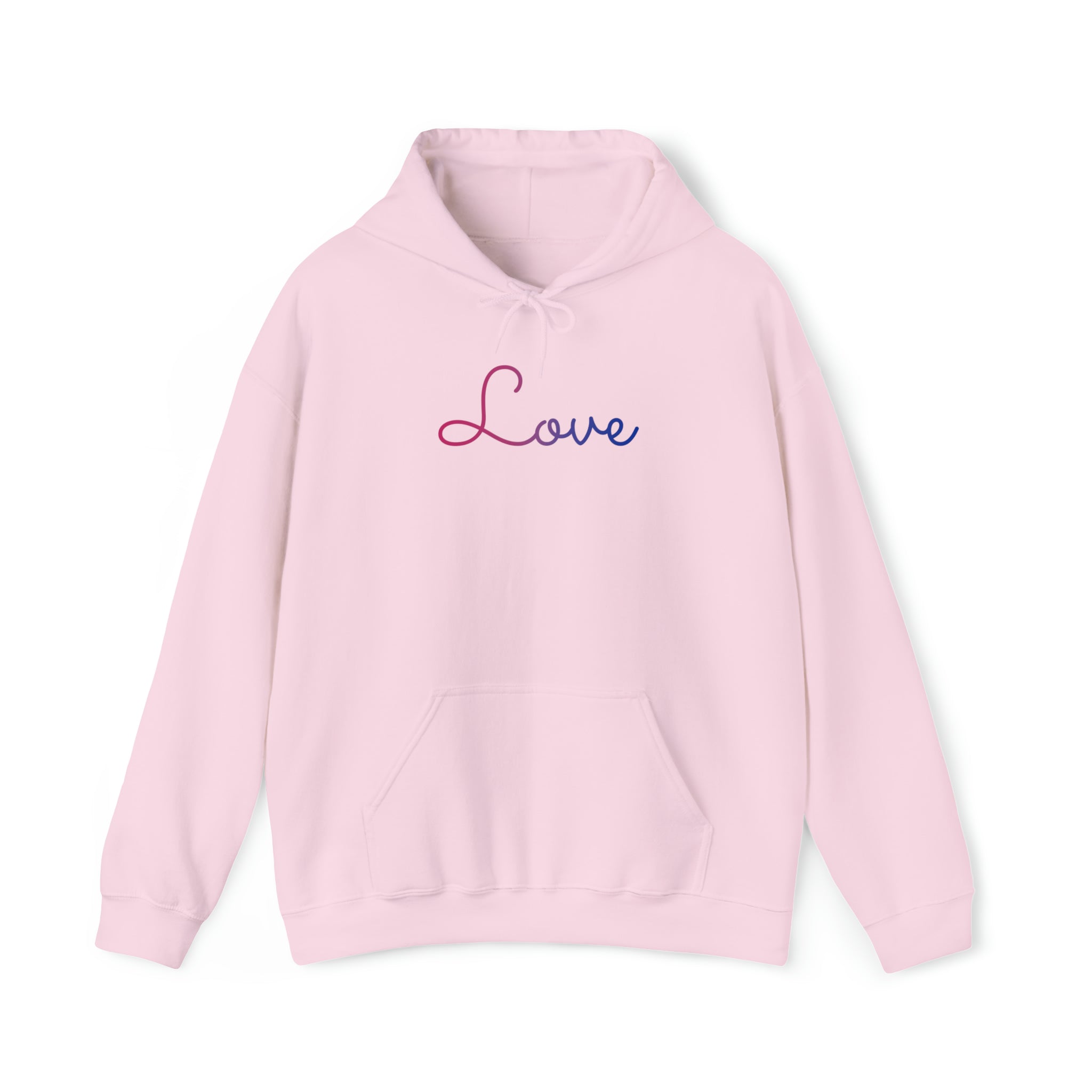 Bisexual Love Script Hoodie: Subtly Elegant Pride Sweatshirt