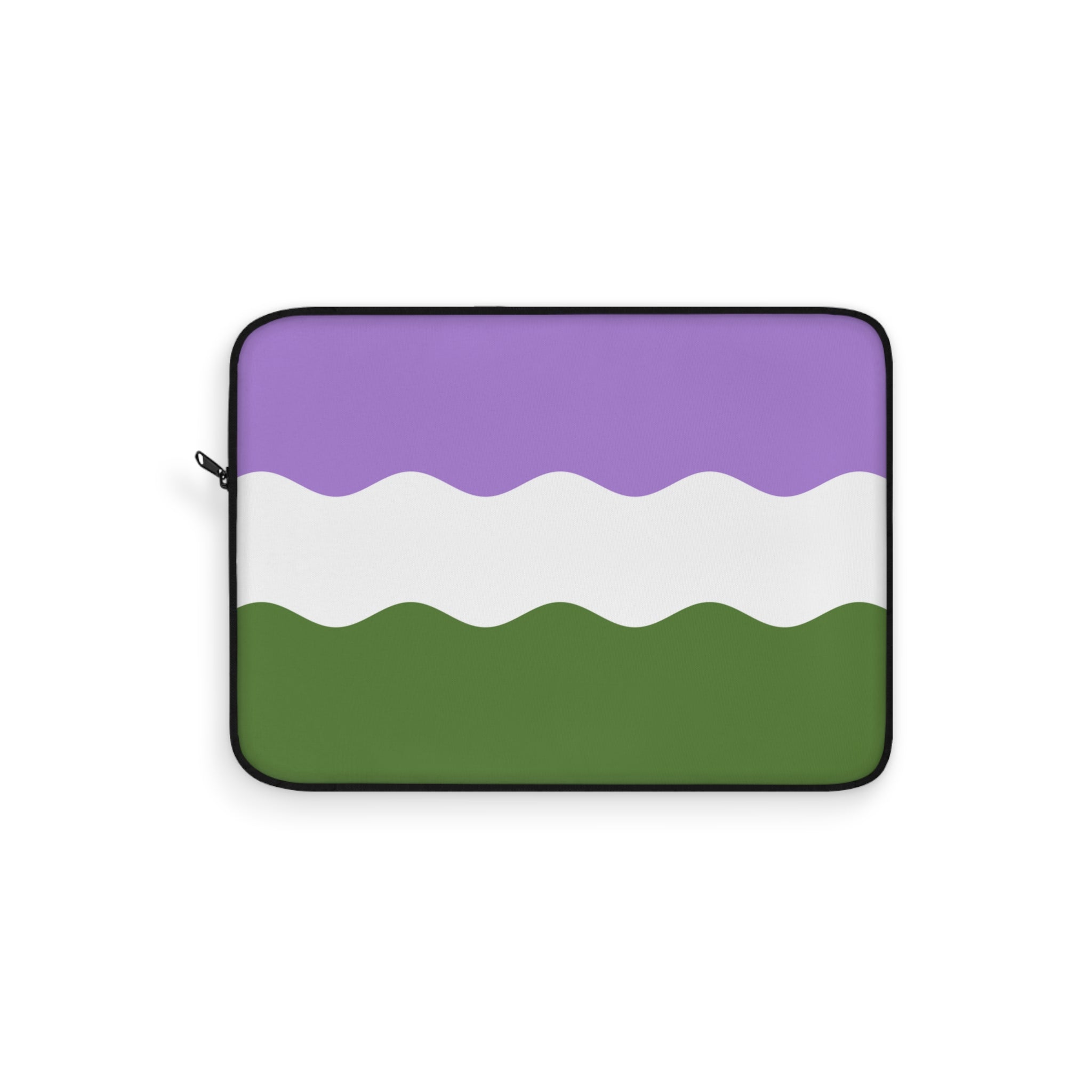 Genderqueer Pride Flag Laptop Sleeve: Ripple Print Protective Case
