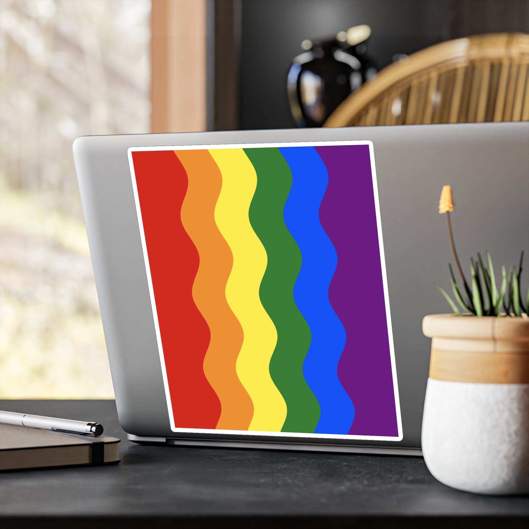 Pride Flag Ripple Decal: Wavey Pride Sticker