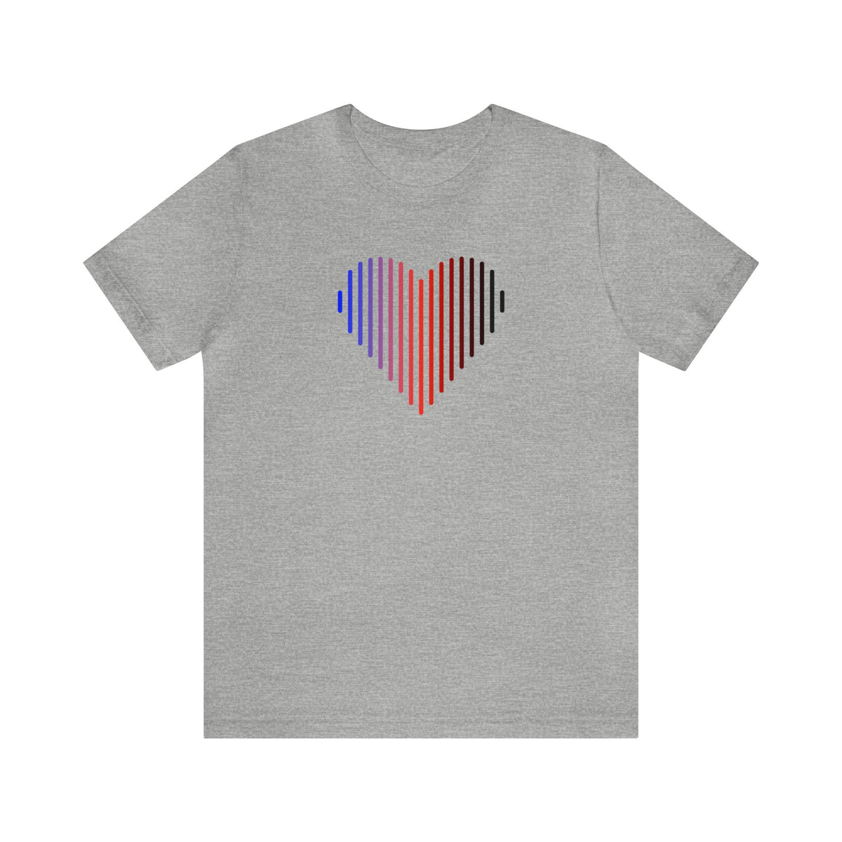 Polyamory Heart Lines T-Shirt: Pride Gradient Tee