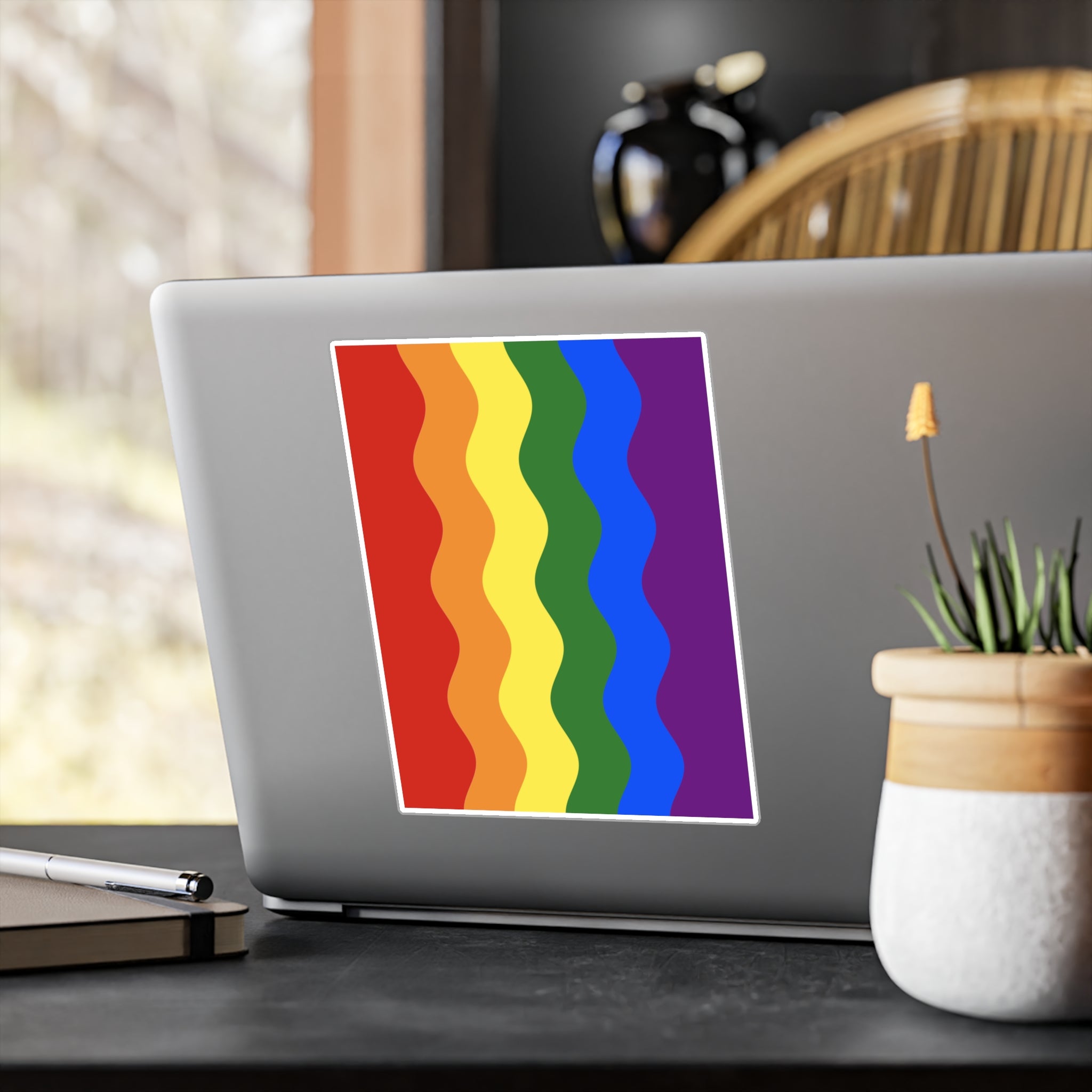 Pride Flag Ripple Decal: Wavey Pride Sticker