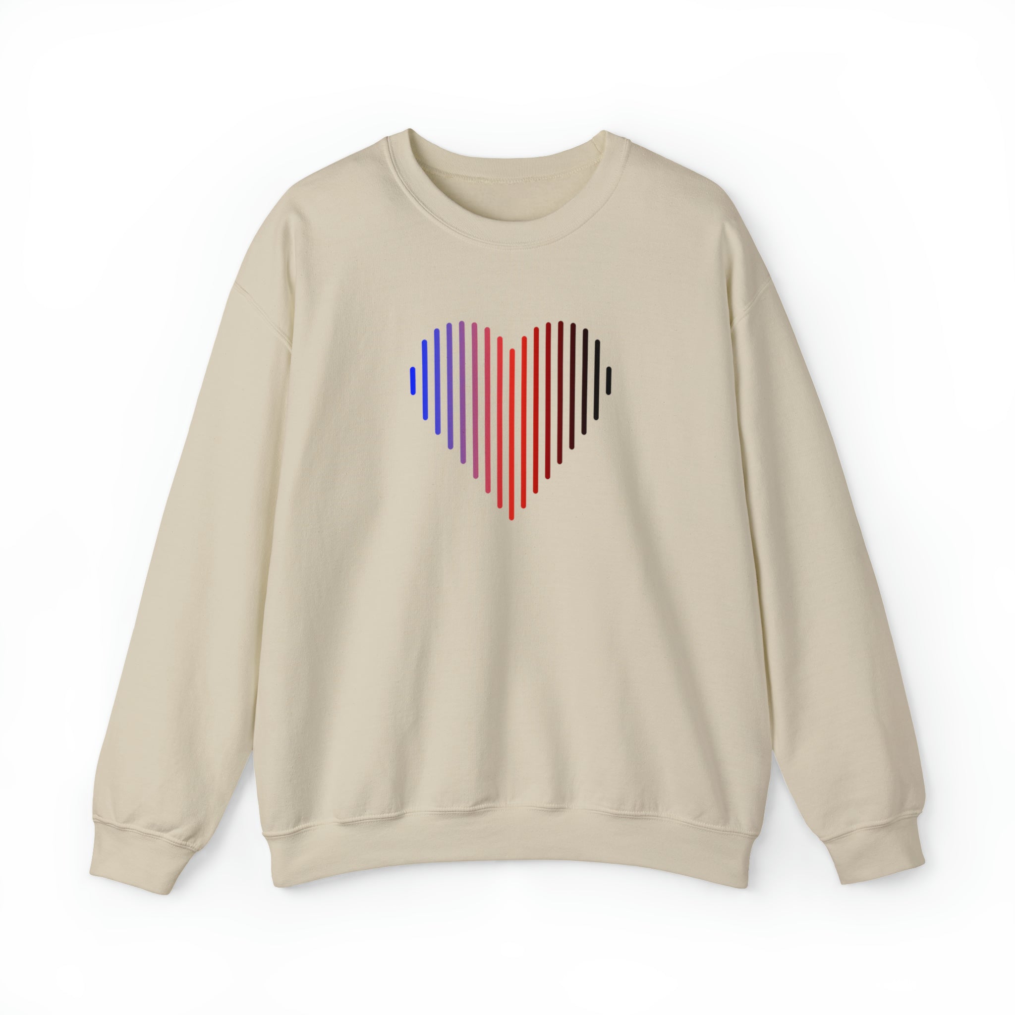 Polyamory Heart Lines Sweater: Pride Gradient Sweatshirt