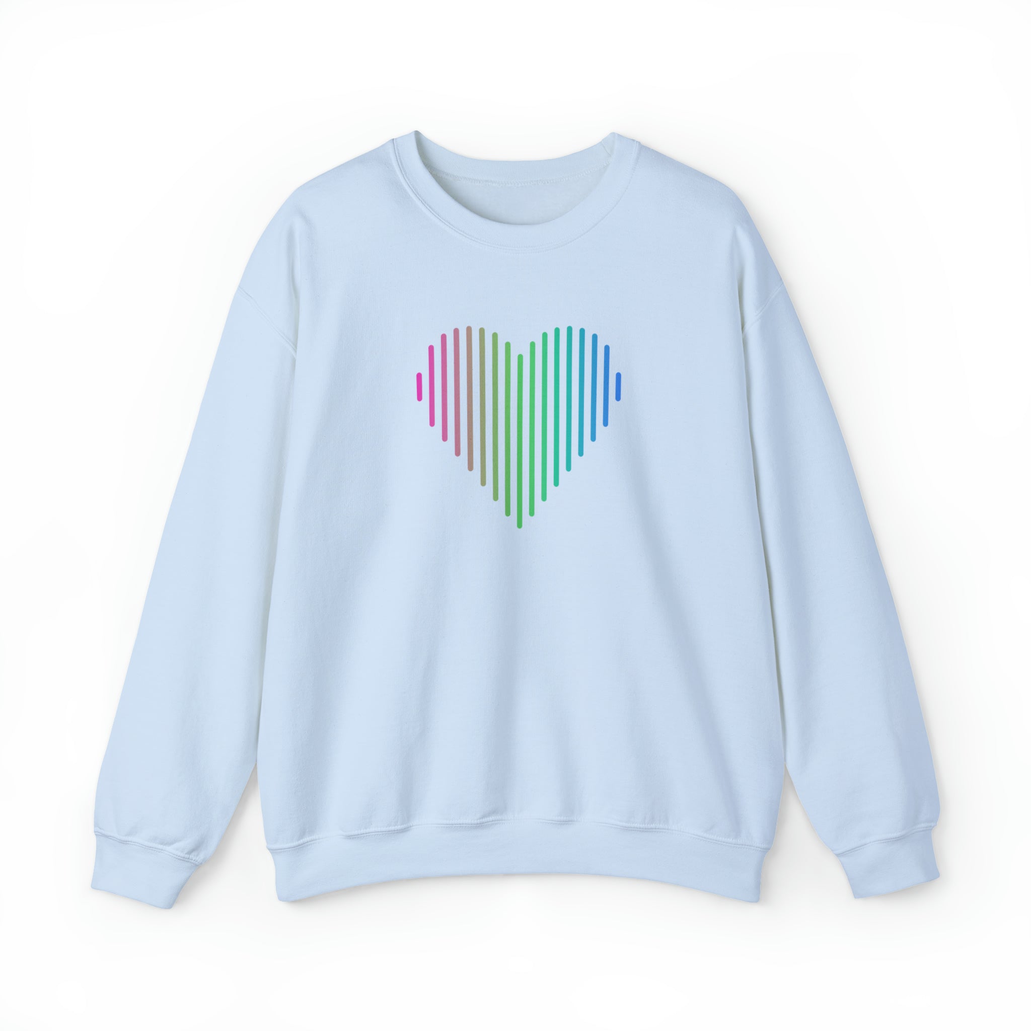 Polysexual Heart Lines Sweater: Pride Gradient Sweatshirt