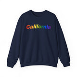 California Sweatshirt: Vibrant Pride Gradient Design