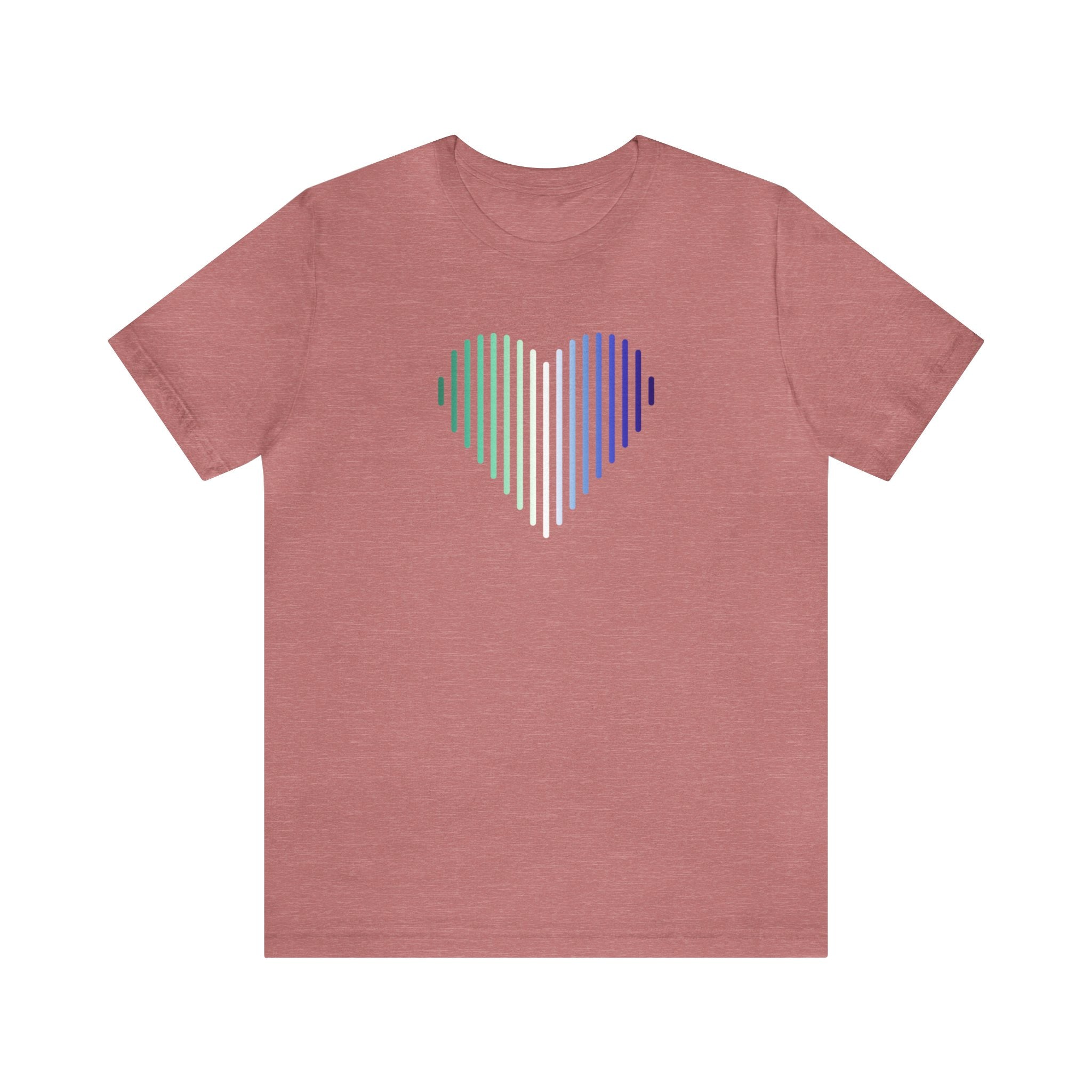 Gay Heart Lines T-Shirt: Pride Gradient Tee