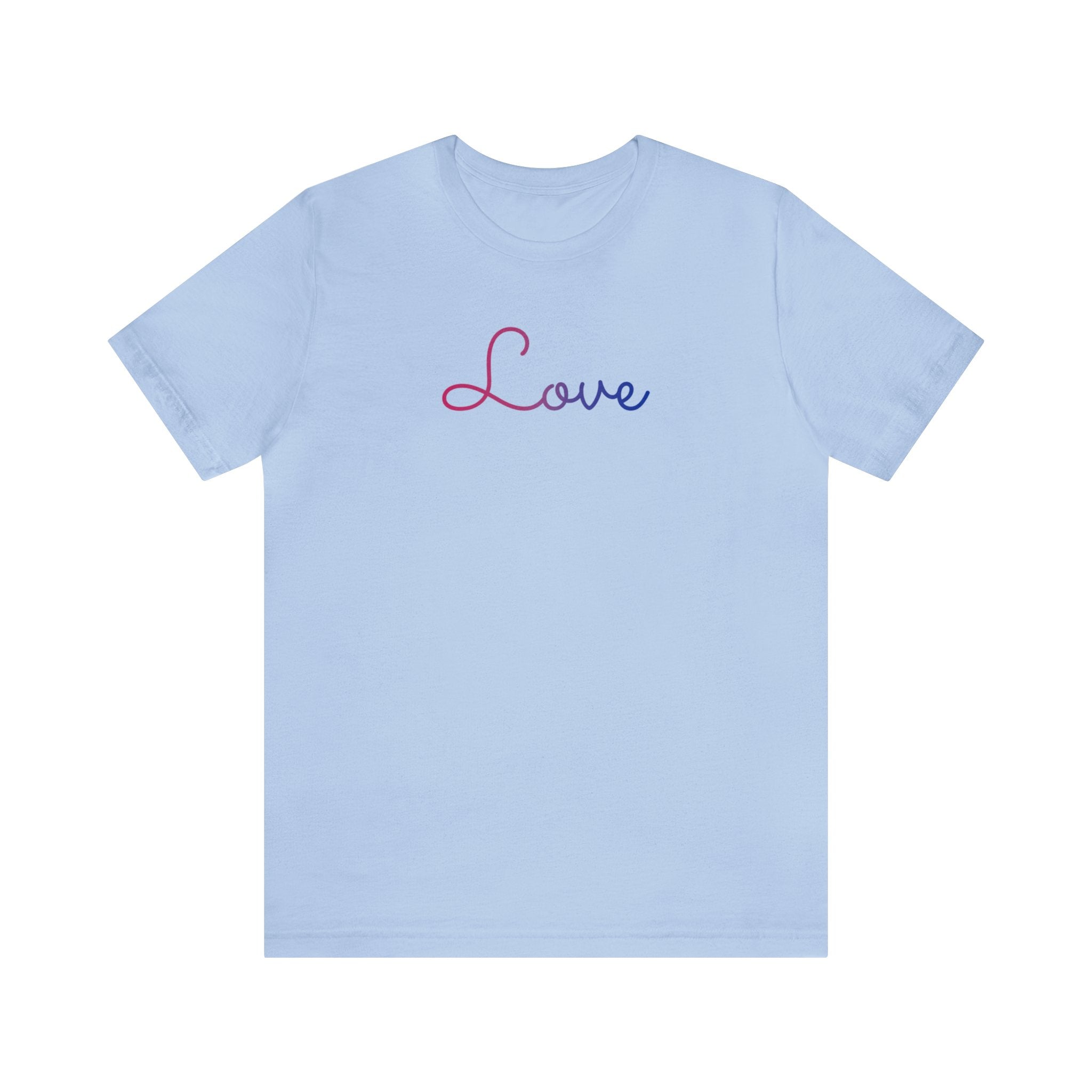 Bisexual Love Script Tee: Subtly Elegant Pride T-Shirt
