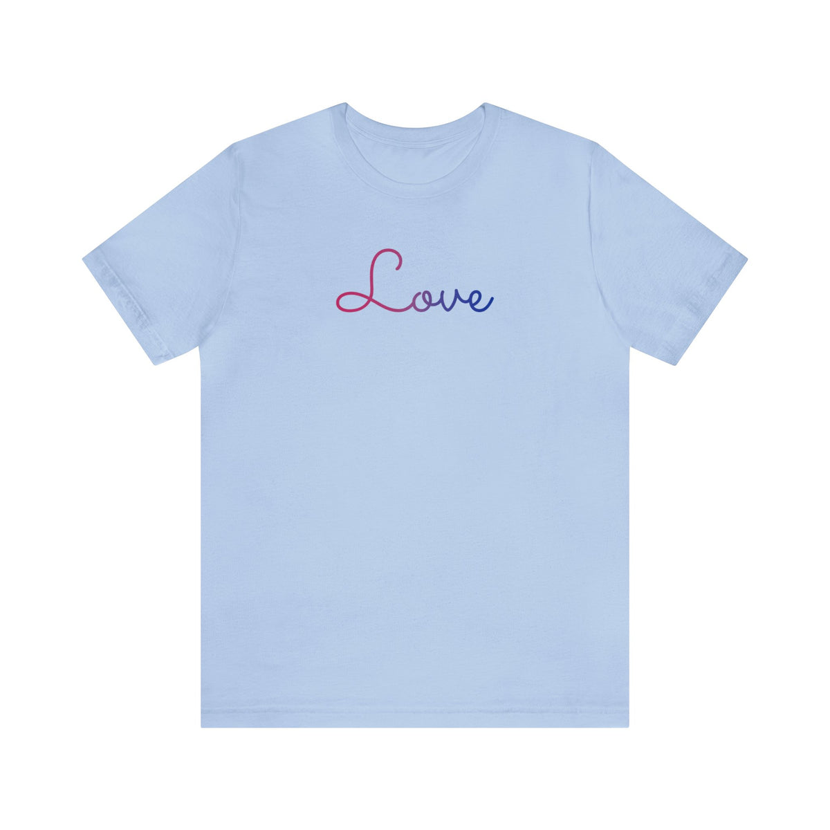 Bisexual Love Script Tee: Subtly Elegant Pride T-Shirt