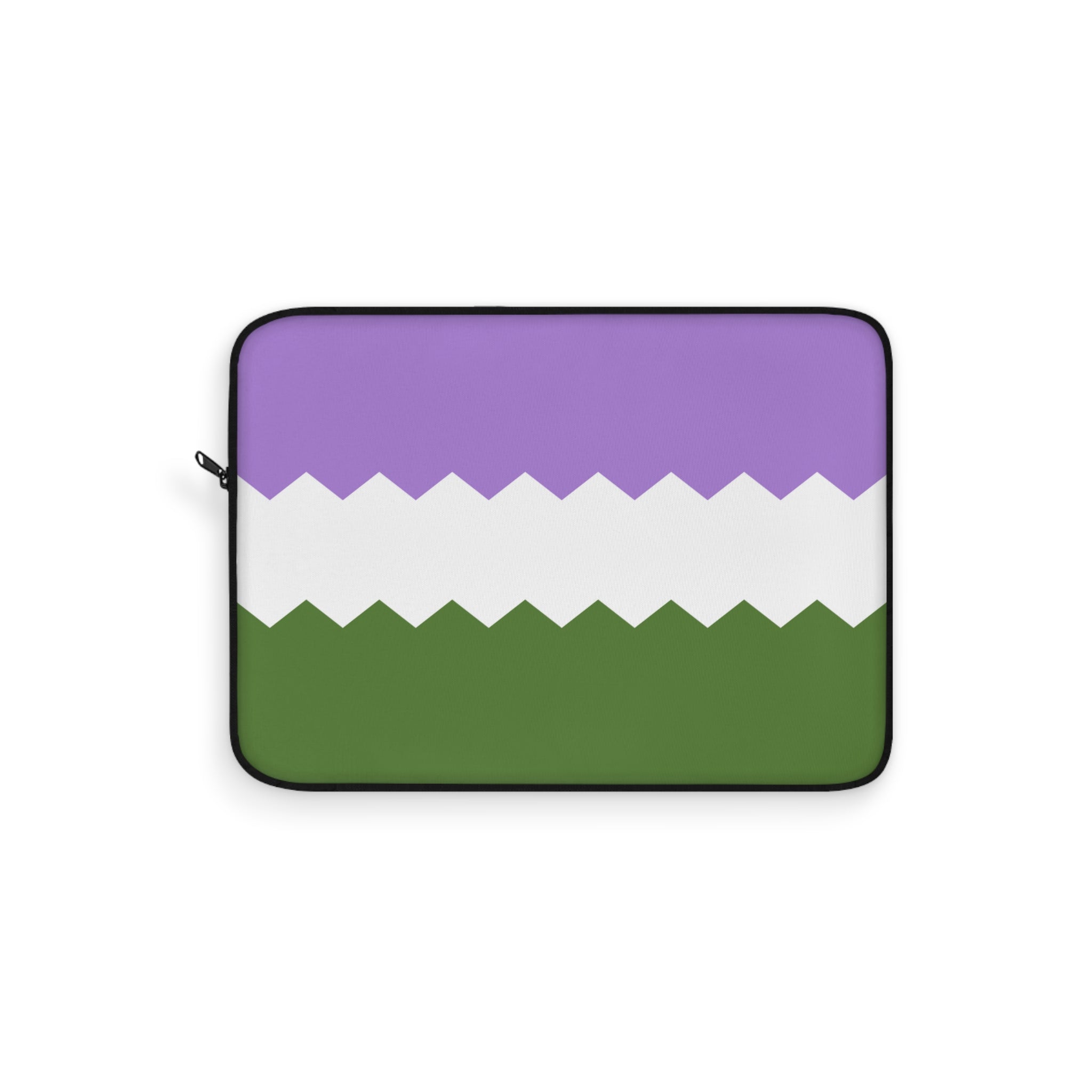Genderqueer Pride Flag Laptop Sleeve: Wavey Print Protective Case