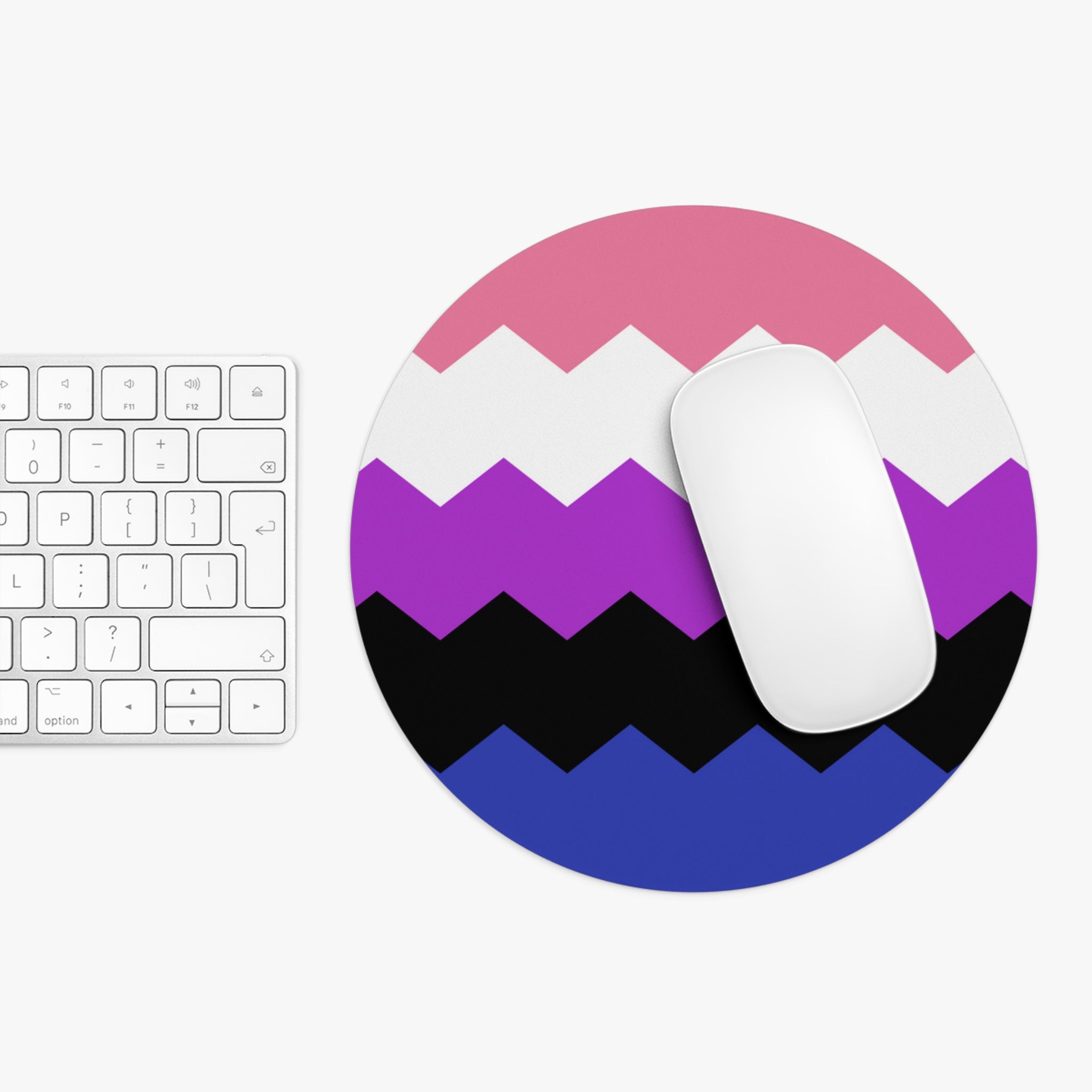 Genderfluid Flag Wavey Mousepad: Sharp Design for Desk