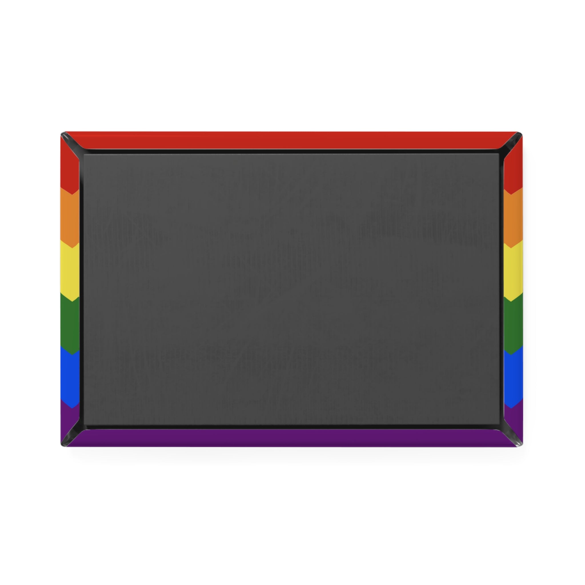 Pride Flag Magnet: Wavey Rectangle Button for Fridge