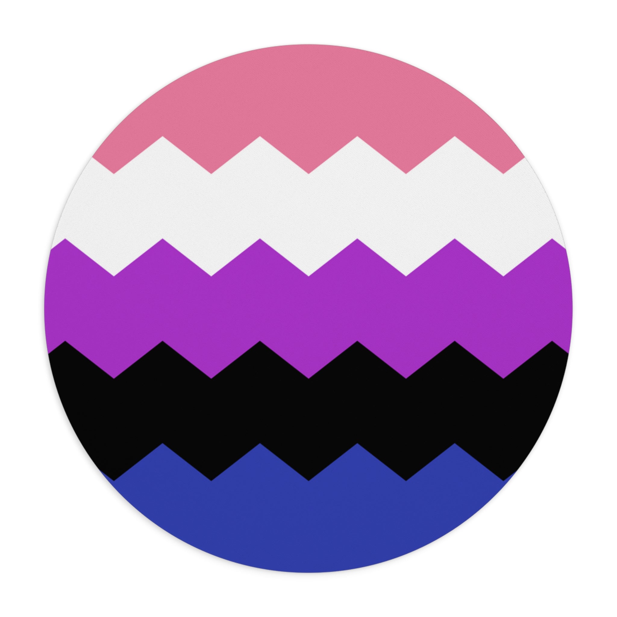 Genderfluid Flag Wavey Mousepad: Sharp Design for Desk
