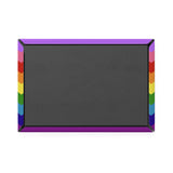 Gilbert Baker Pride Flag Magnet: Wavey Rectangle Button for Fridge