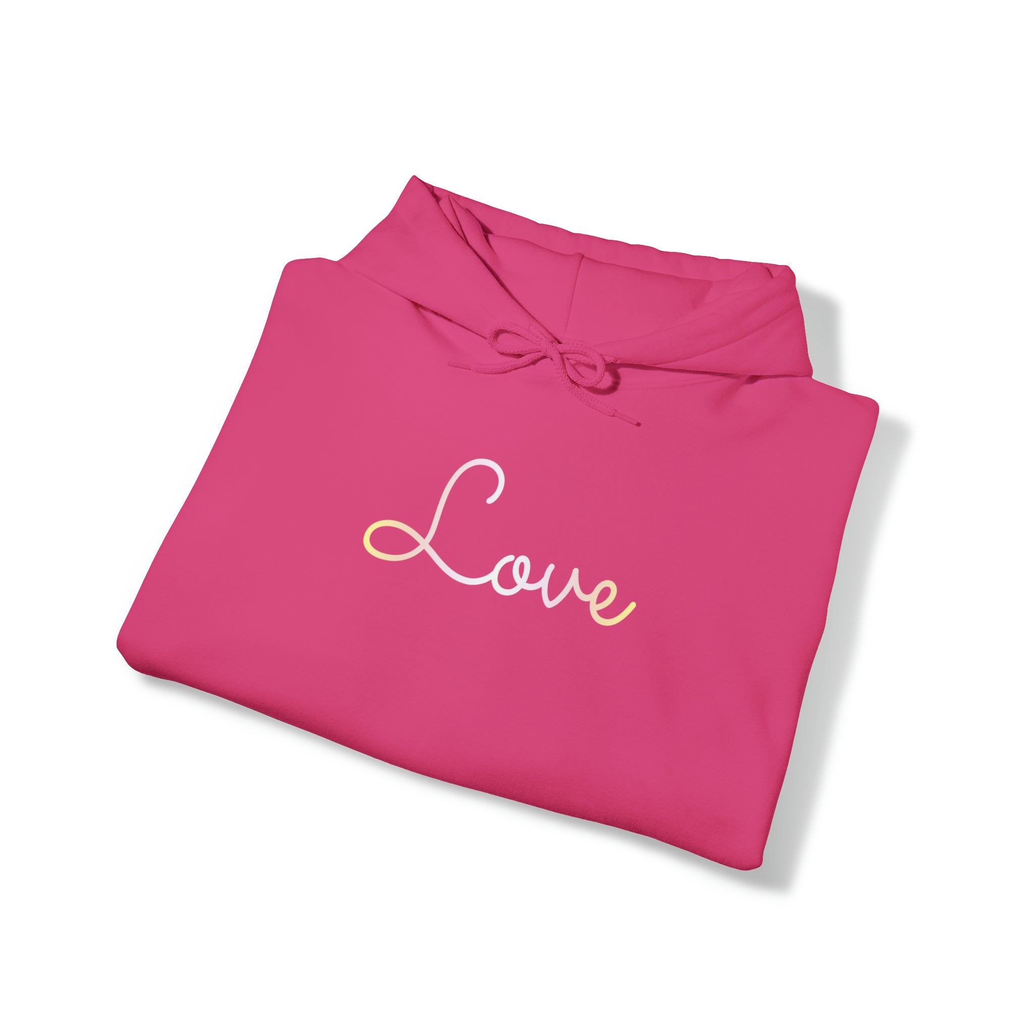 Pangender Love Script Hoodie: Subtly Elegant Pride Sweatshirt