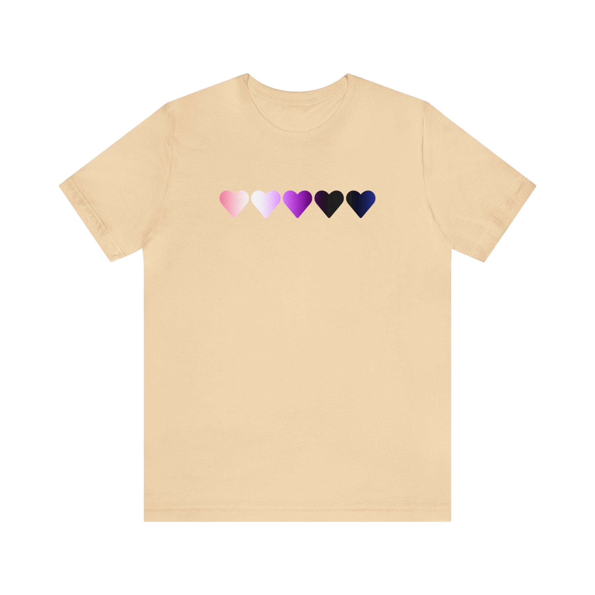 Genderfluid Flag Hearts T-Shirt: Pride LGBTQ+ Gradient Design
