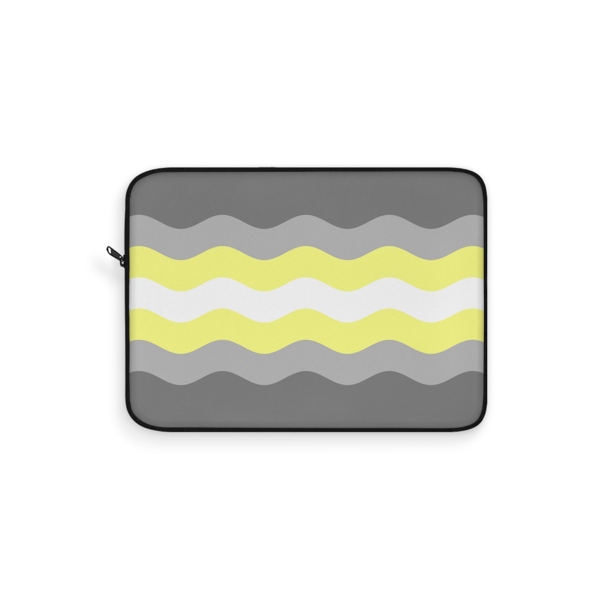 Demigender Pride Flag Laptop Sleeve: Ripple Print Protective Case