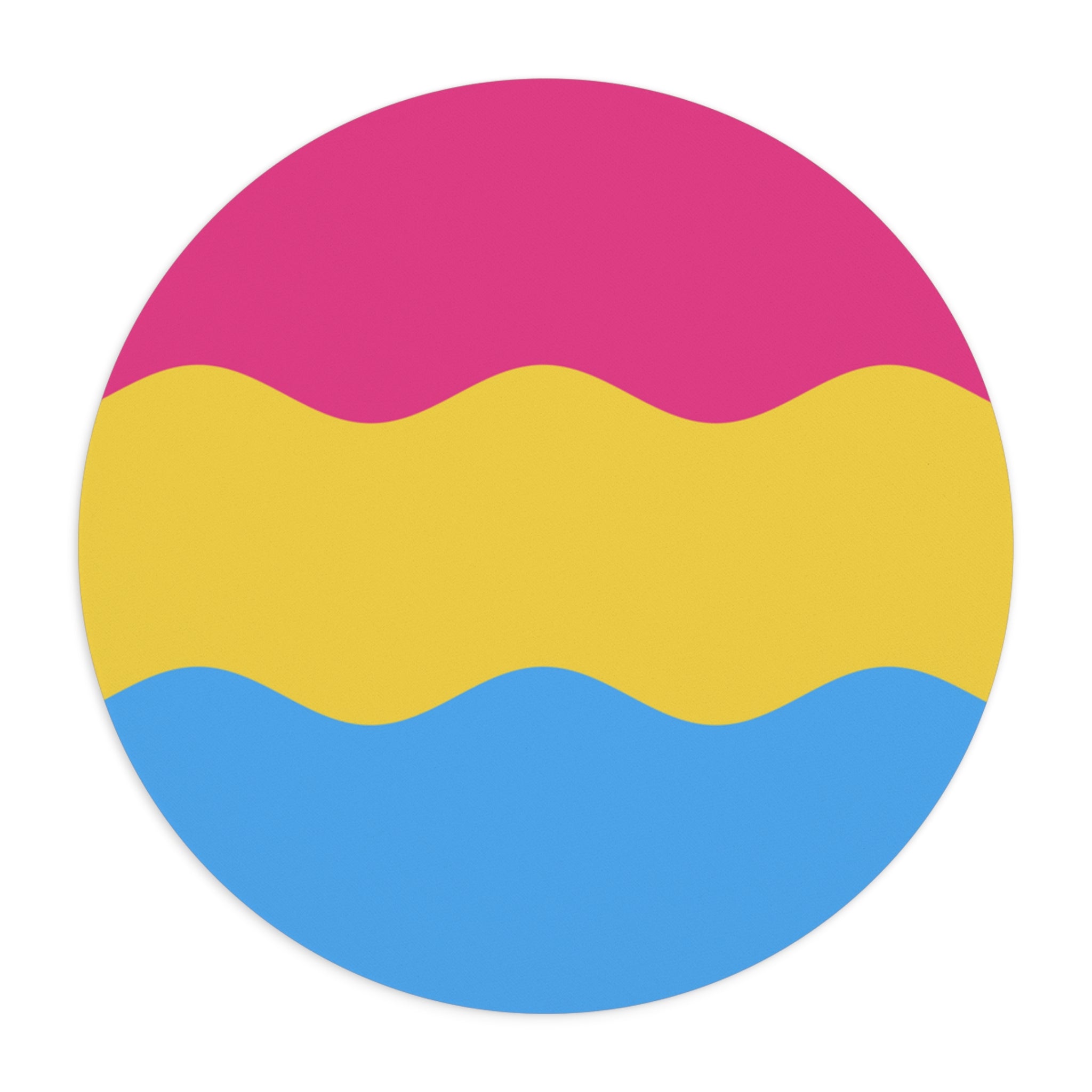 Pansexual Flag Ripple Mousepad: Wavey Design for Desk