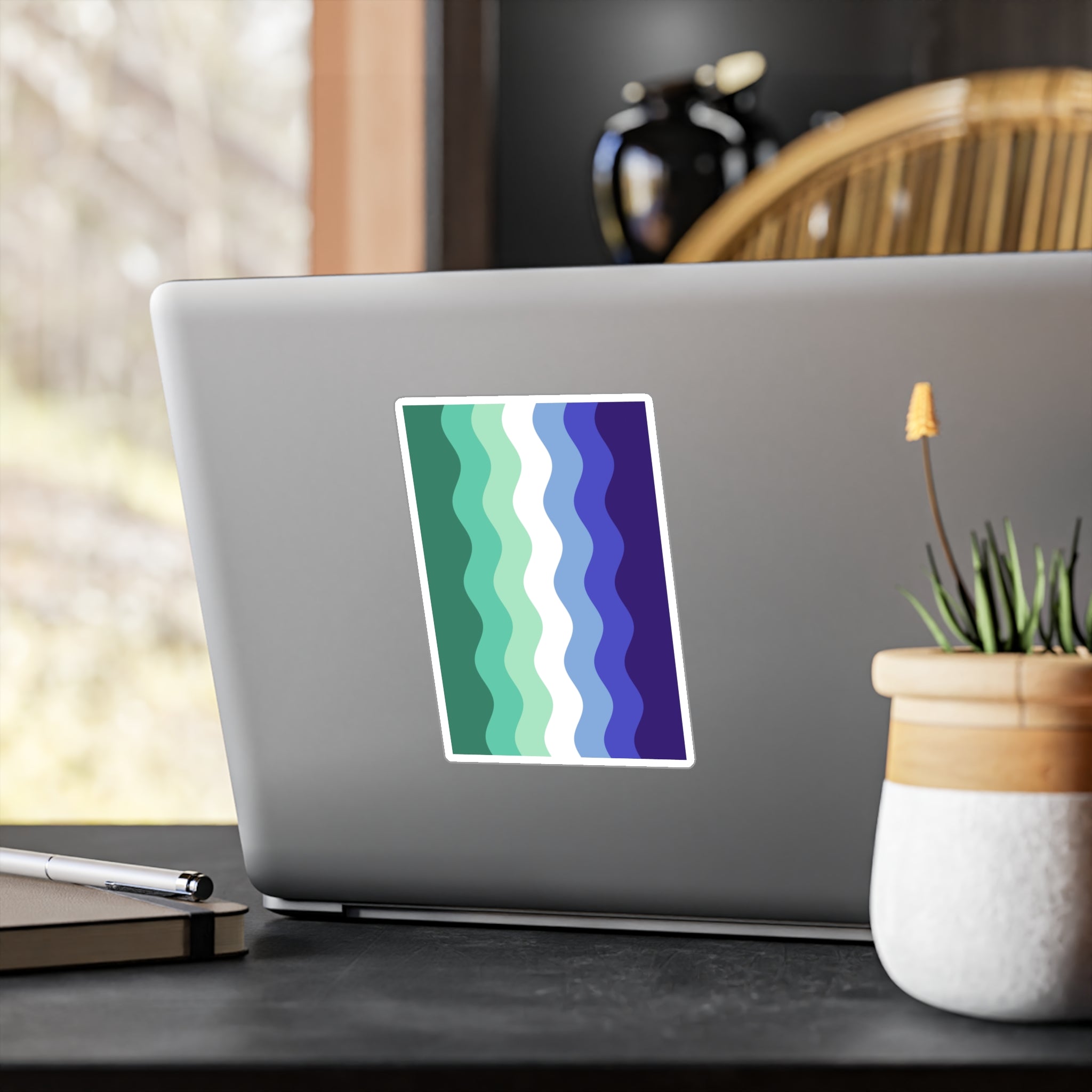 Gay Pride Flag Ripple Decal: Wavey Pride Sticker