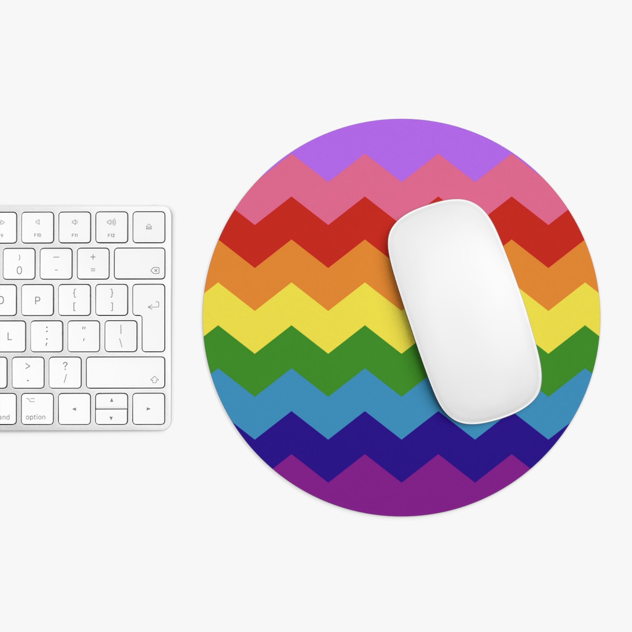 LGBTQ+ Flag Wavey Mousepad: Sharp Design for Desk