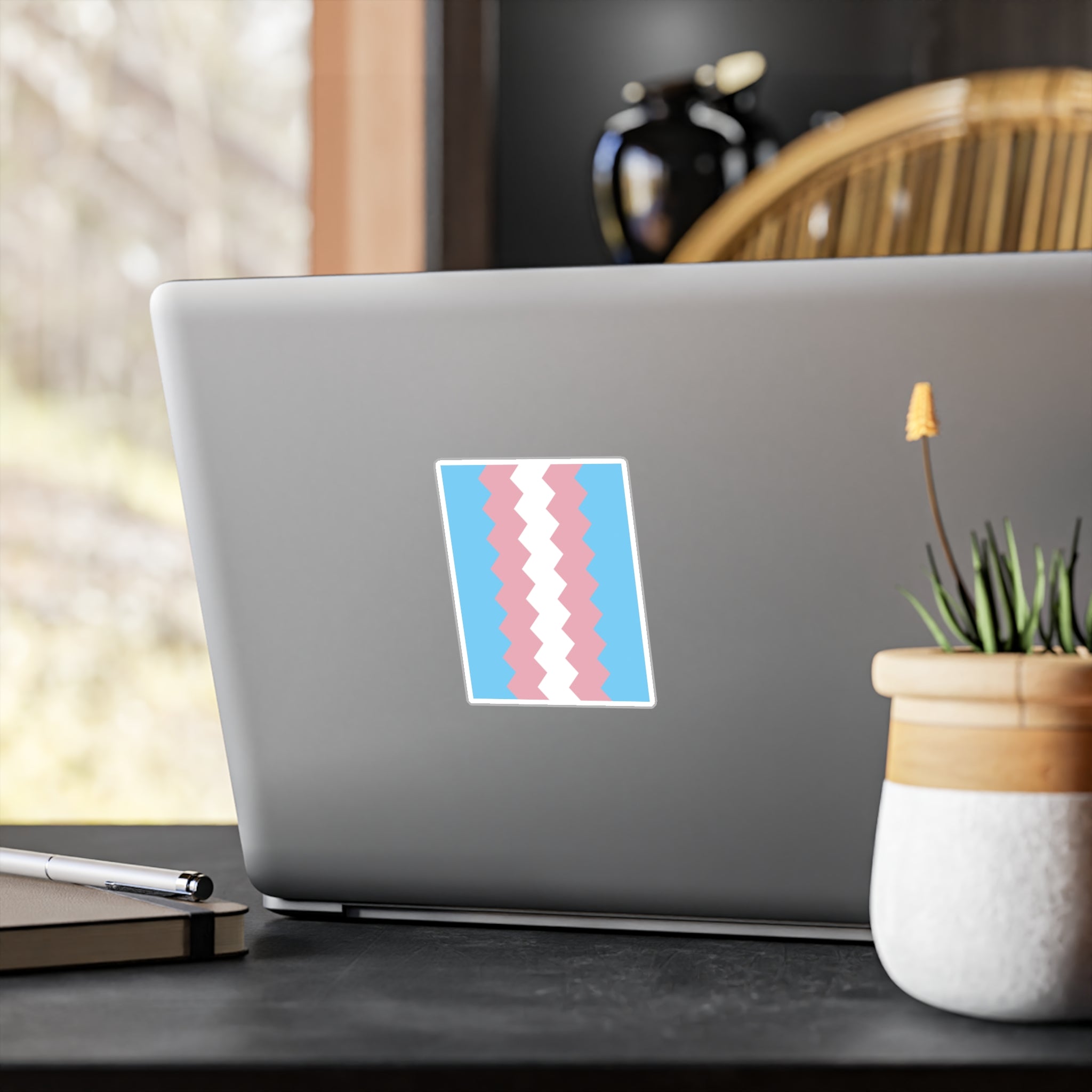 Transgender Flag Wavey Decal: Sharp Pride Sticker