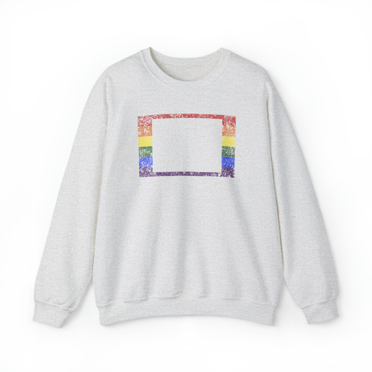 Colorado Pride Flag Sweater: Rainbow LGBTQ+ State Silhouette Distressed Sweatshirt