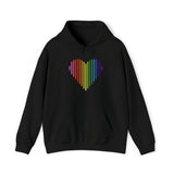 Gilbert Baker Pride Flag Heart Lines Hoodie: Pride Gradient Sweater
